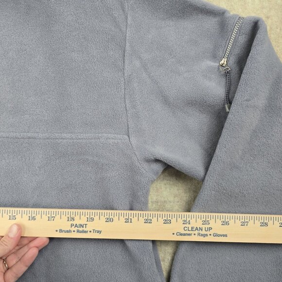 Foot Locker Mens XL Gray Fleece Pullover Quarter Zip Sweater - Picture 5 of 6